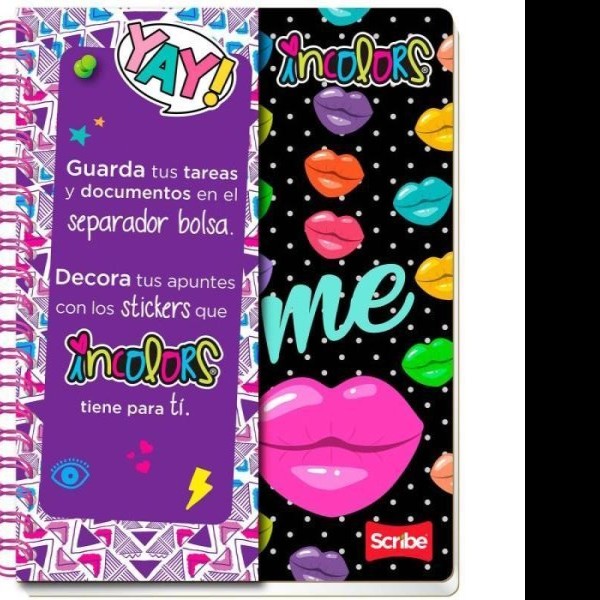CUADERNO PROF. INCOLORS SCRIBE 1070 RAYA ESP. 100 HOJAS PZA